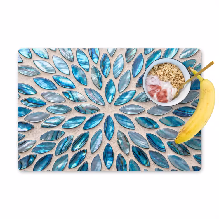 Tovaglietta – 6 pezzi - Motivo - Lucentezza - Astratto - Blu - Decorazione — 1