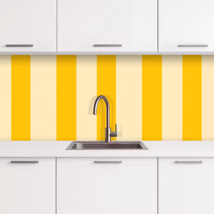 Schienale cucina - Strisce - Classico - Giallo — 4