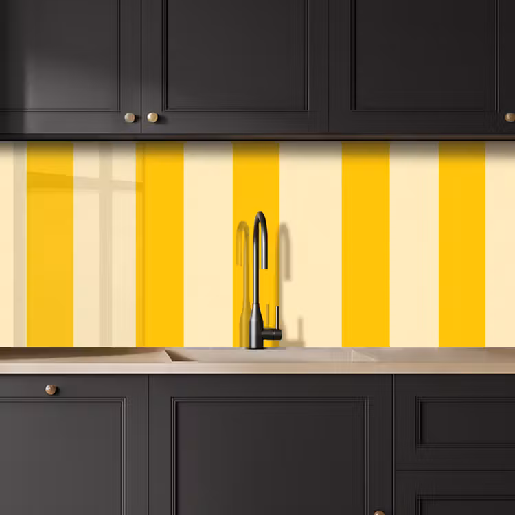 Schienale cucina - Strisce - Classico - Giallo — 6