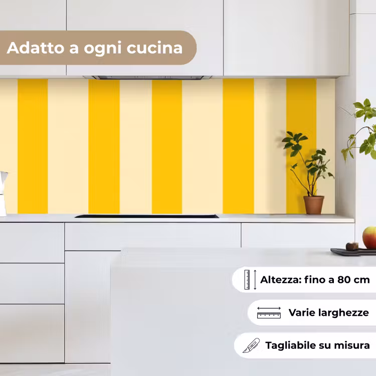 Schienale cucina - Strisce - Classico - Giallo — 7