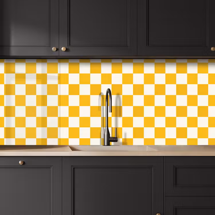 Schienale cucina - Tradizionale - Motivo - Giallo — 6