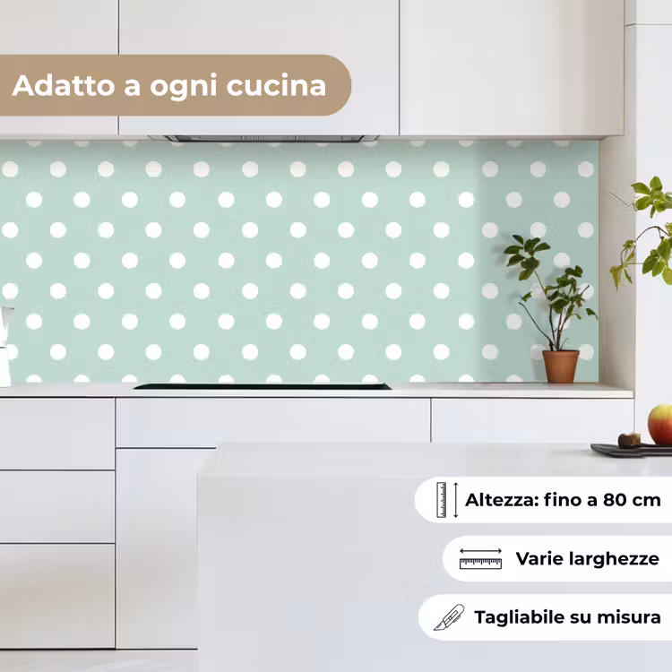 Schienale cucina - Classico - Polka - Verde — 7