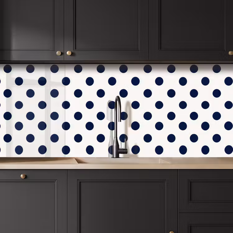 Schienale cucina - Classico - Puntini - Blu — 6