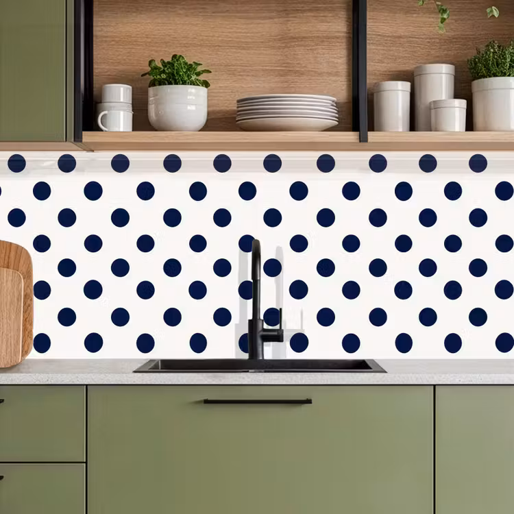 Schienale cucina - Classico - Puntini - Blu — 8