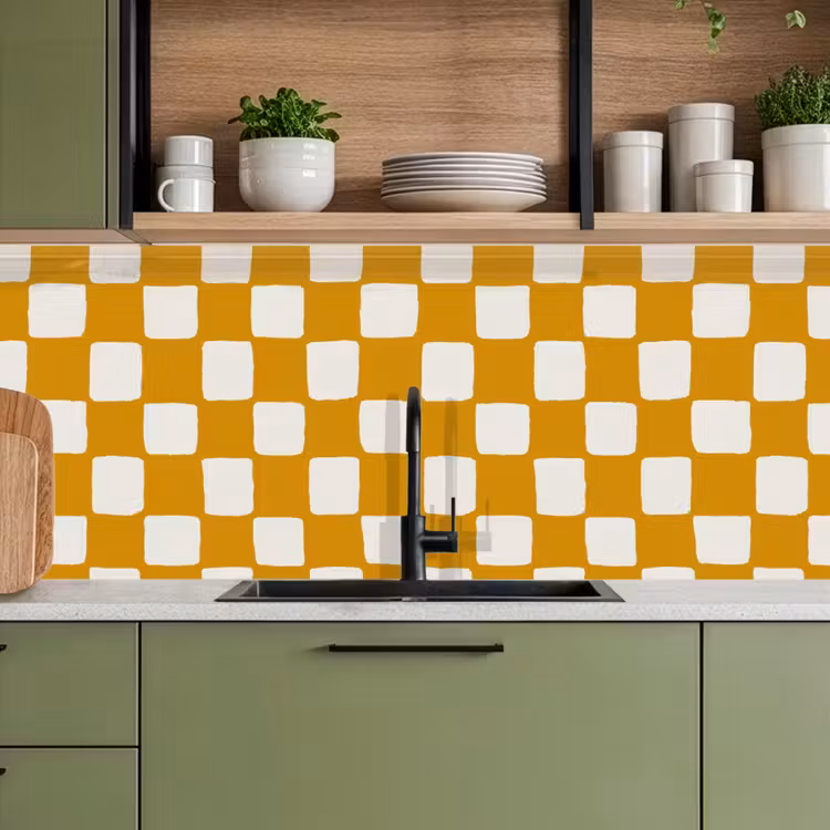 Schienale cucina - Grafica - Motivo - Ocra — 8