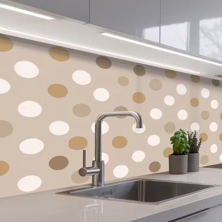 Schienale cucina - Pois - Beige — 2