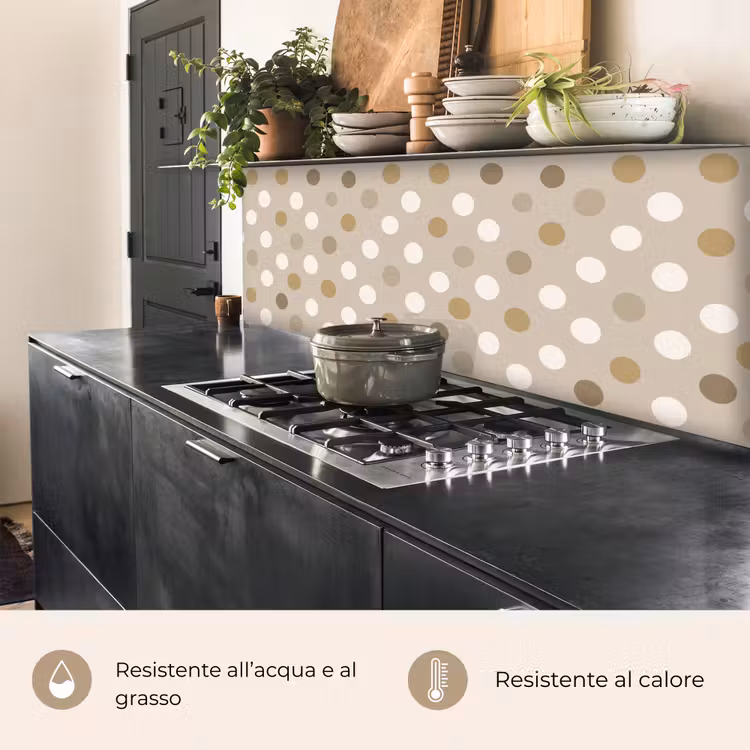Schienale cucina - Pois - Beige — 5