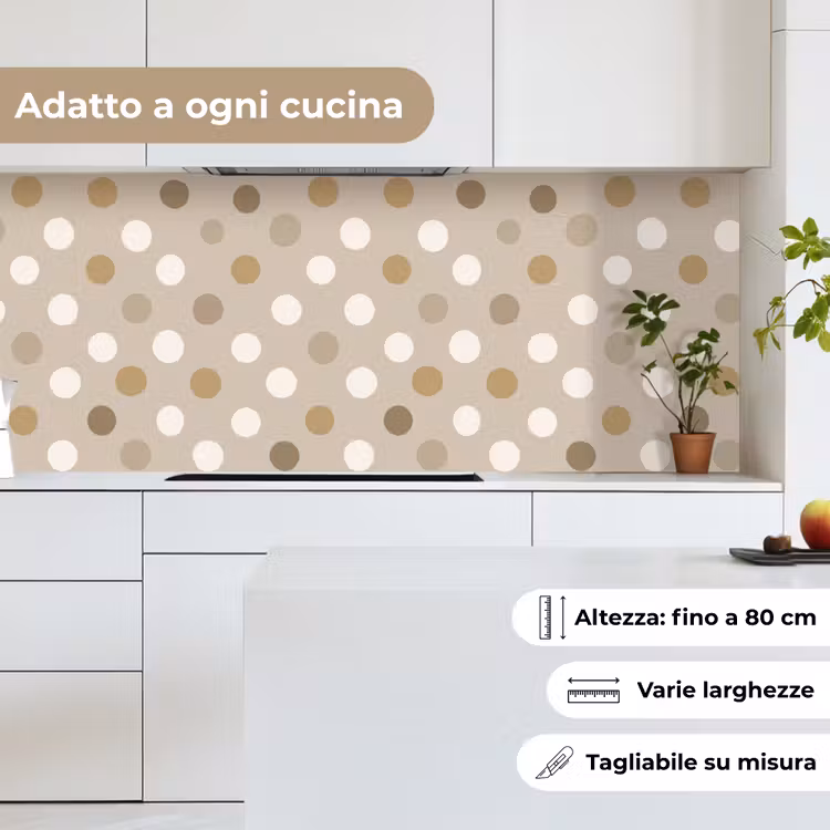Schienale cucina - Pois - Beige — 7