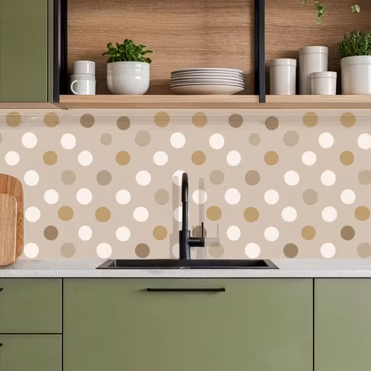 Schienale cucina - Pois - Beige — 8