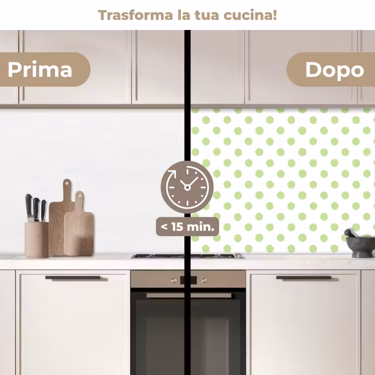 Schienale cucina - Puntini - Classico - Verde — 3