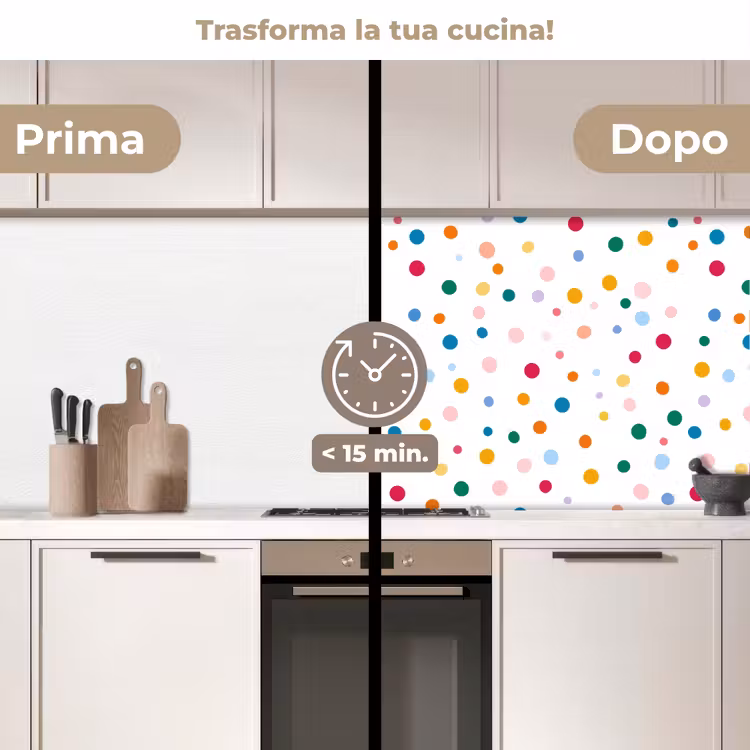 Schienale cucina - Puntini - Giocoso - Colorato — 3