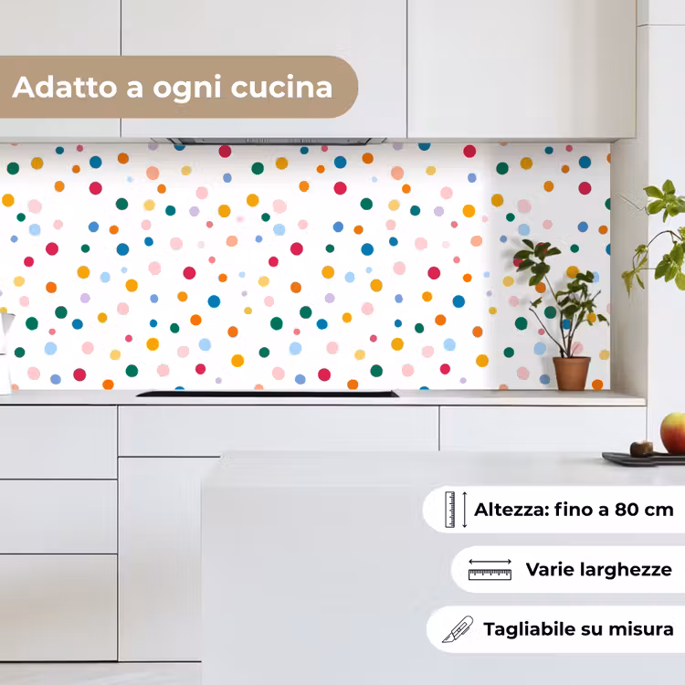 Schienale cucina - Puntini - Giocoso - Colorato — 7