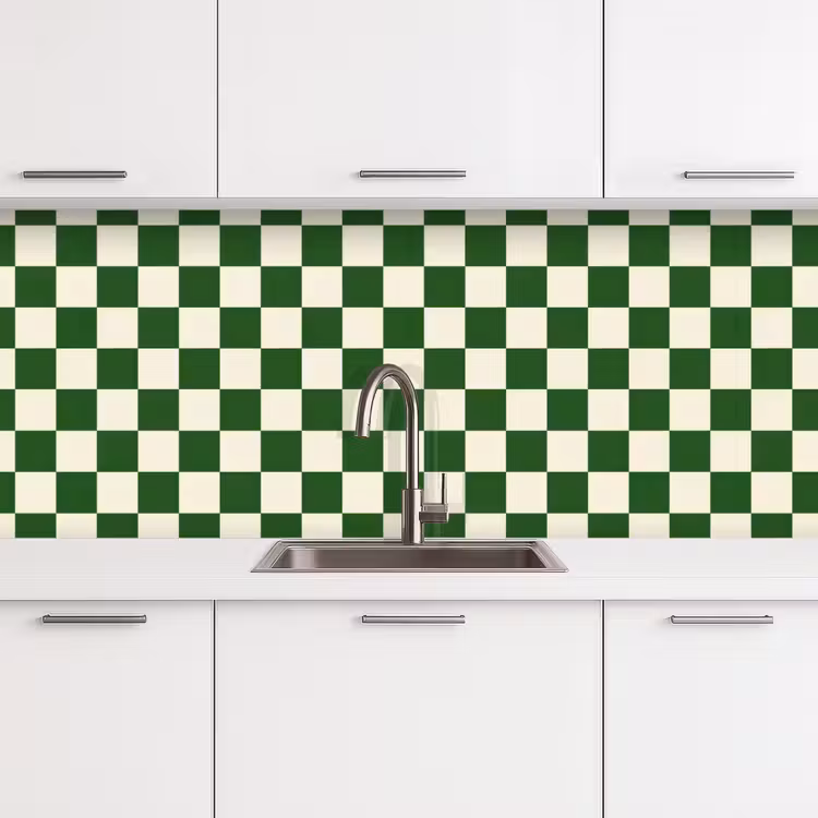 Schienale cucina - Scacchiera - Motivo - Verde — 4