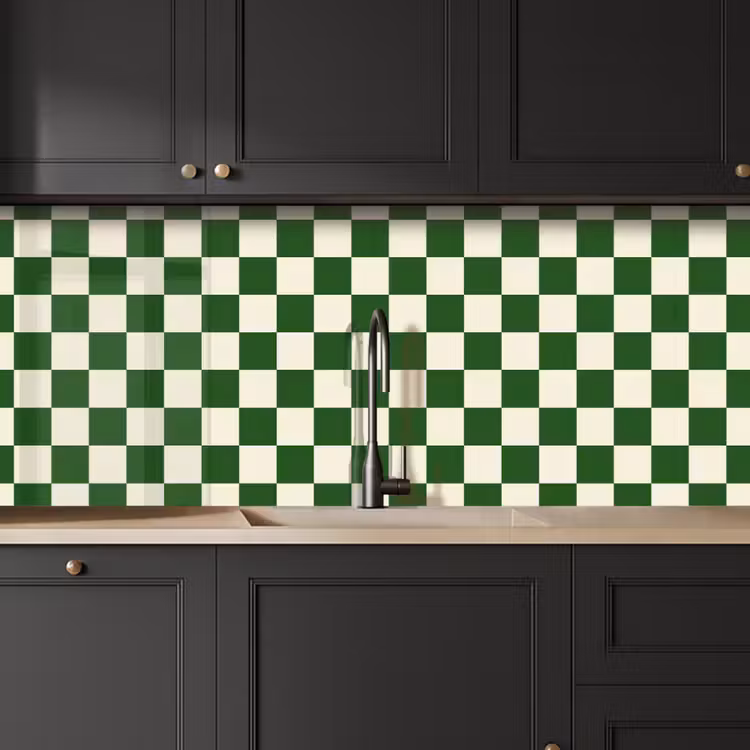 Schienale cucina - Scacchiera - Motivo - Verde — 6