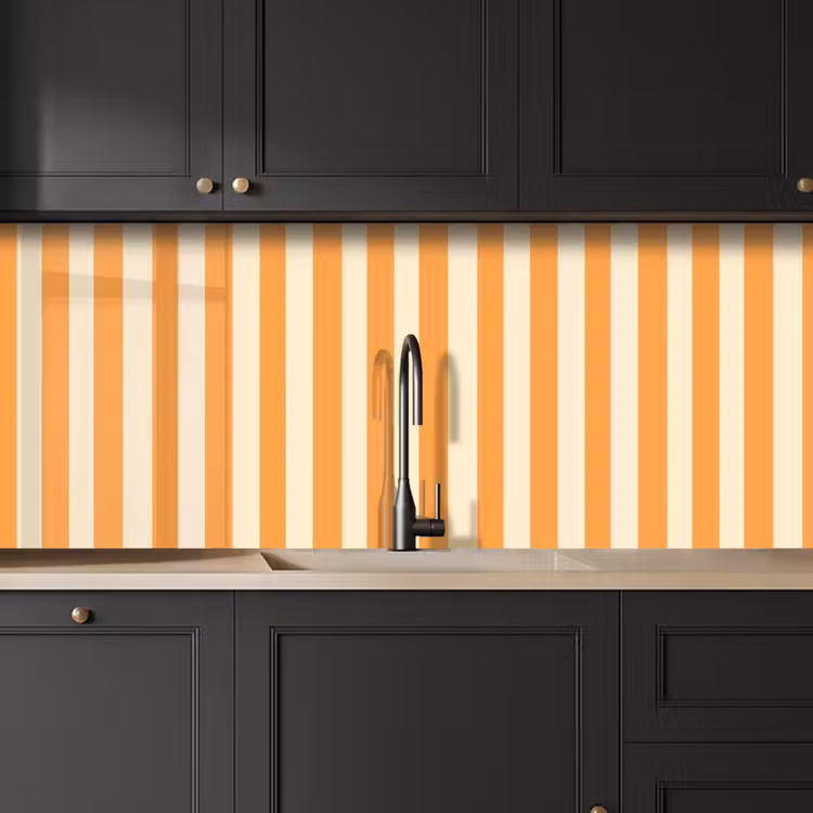Schienale cucina - Strisce - Motivo - Arancione — 6