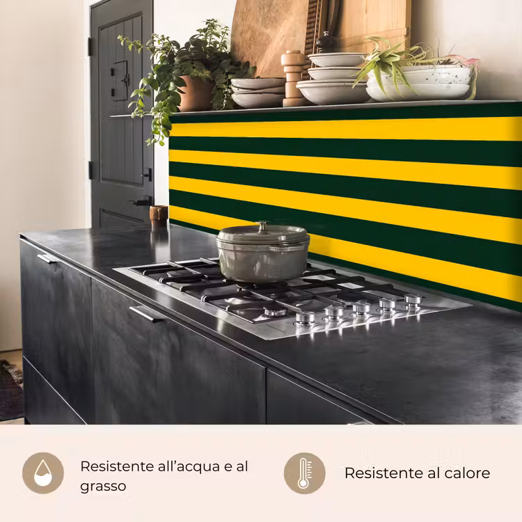 Schienale cucina - Classico - Strisce - Verde — 5