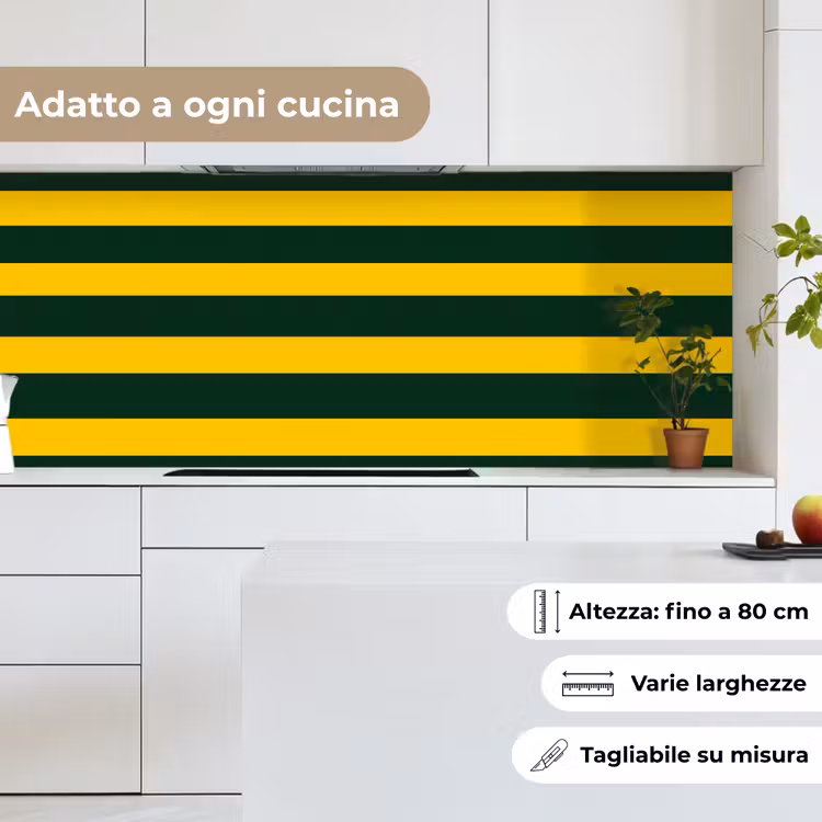 Schienale cucina - Classico - Strisce - Verde — 7