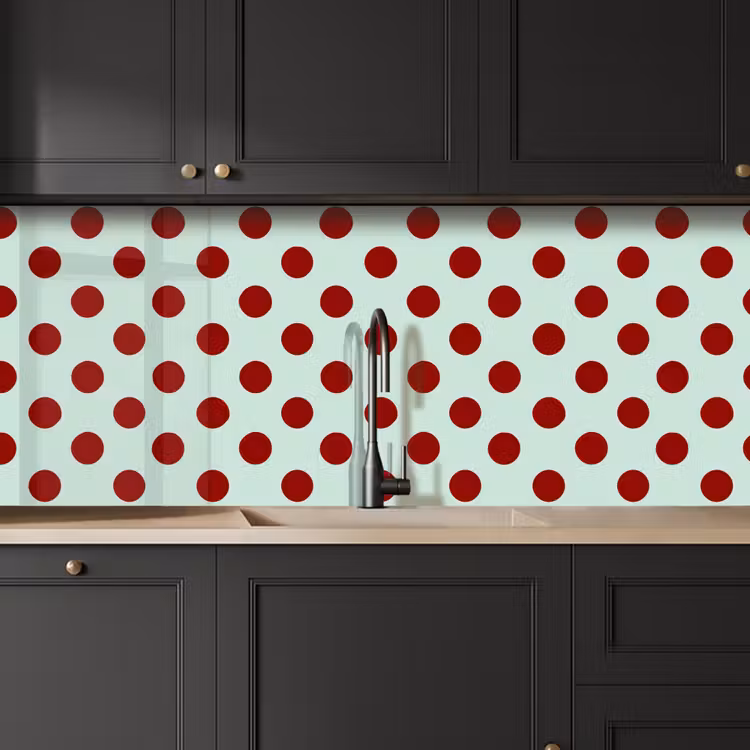 Schienale cucina - Pois - Rosso — 6