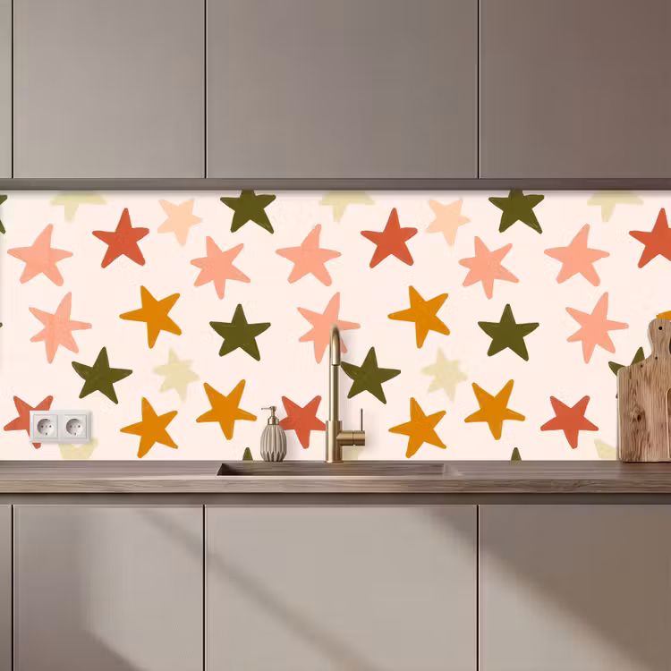 Schienale cucina - Stelle - Motivo - Colorato — 1