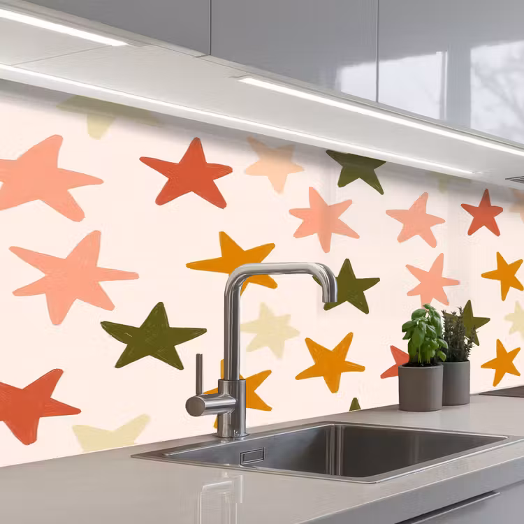 Schienale cucina - Stelle - Motivo - Colorato — 2