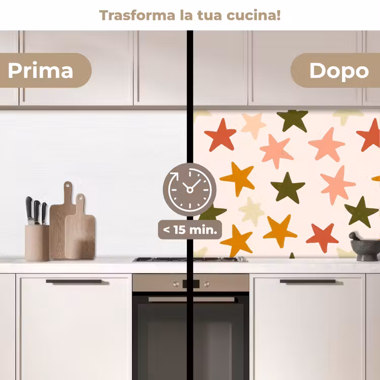 Schienale cucina - Stelle - Motivo - Colorato — 3