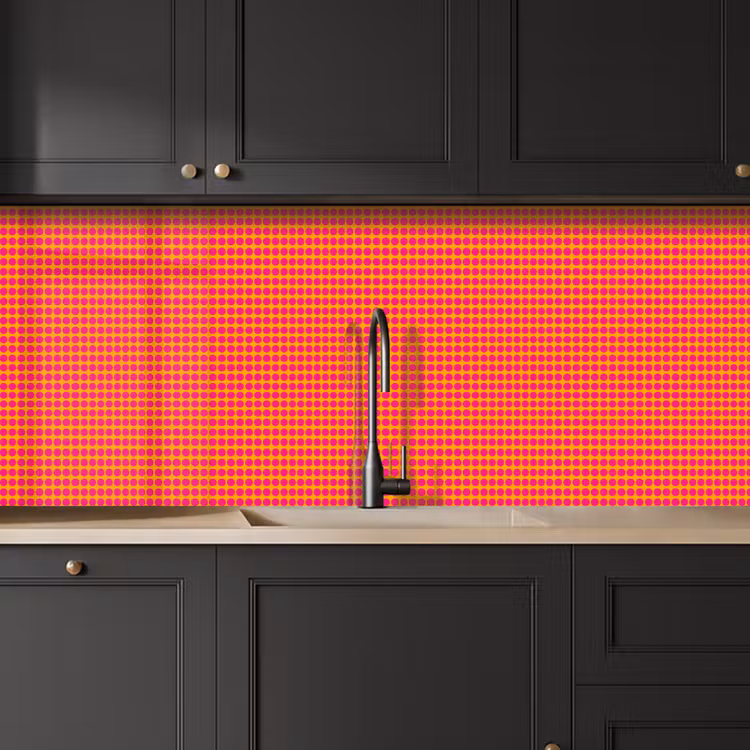 Schienale cucina - Moderno - Puntini - Arancione — 6