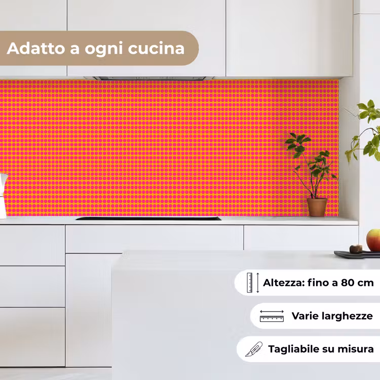 Schienale cucina - Moderno - Puntini - Arancione — 7