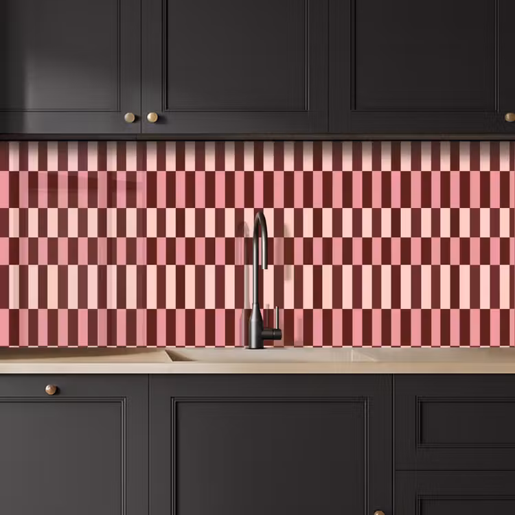 Schienale cucina - Rosa - Rosso - Cubi — 6