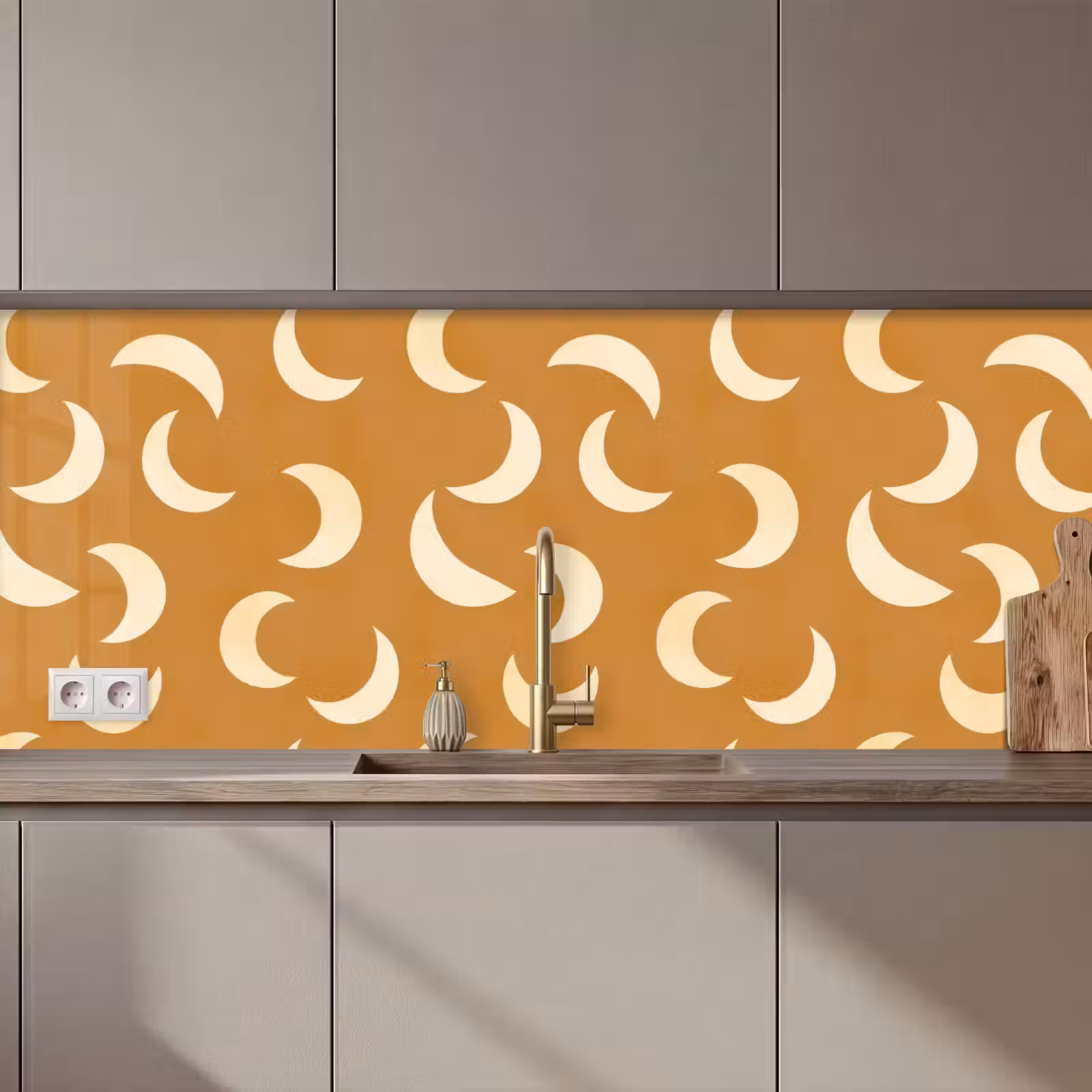 Schienale cucina - Criniera - Modello - Ocra — 1
