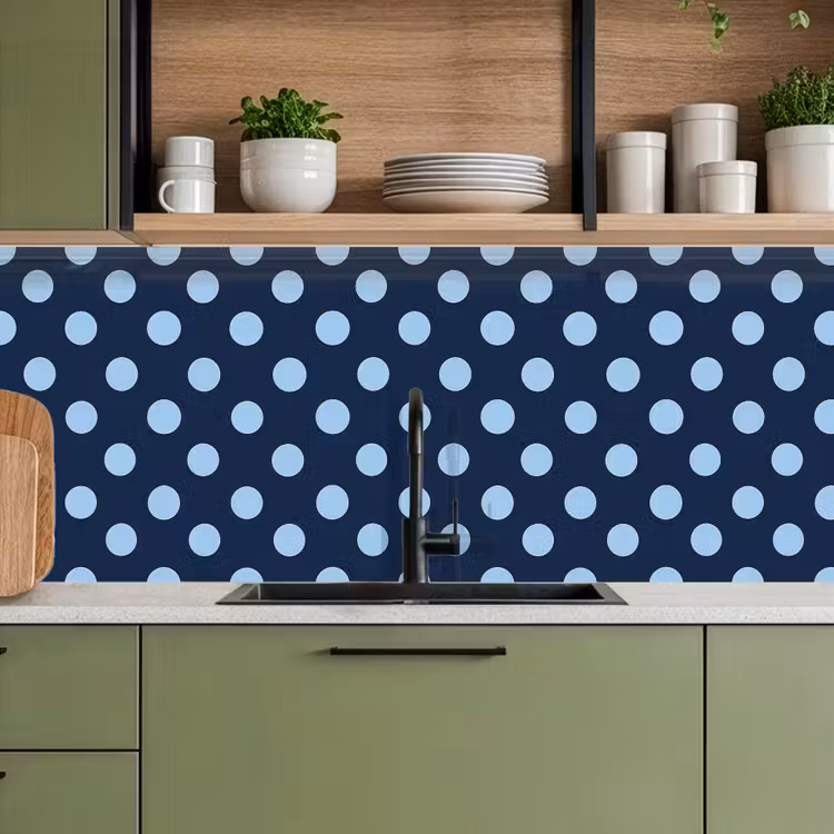 Schienale cucina - Classico - Puntini - Blu — 8