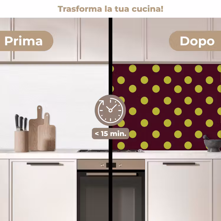 Schienale cucina - Classico - Puntini - Verde — 3