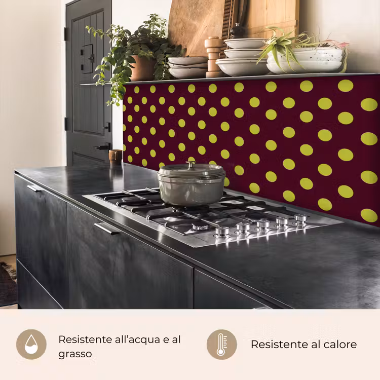 Schienale cucina - Classico - Puntini - Verde — 5