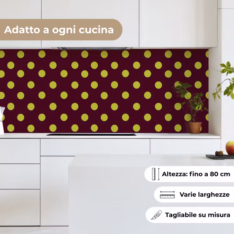 Schienale cucina - Classico - Puntini - Verde — 7