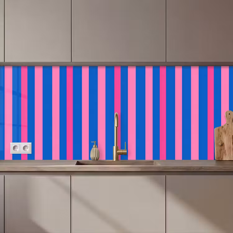 Schienale cucina - Moderno - Ottico - Rosa — 1