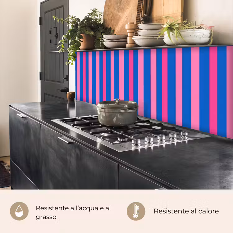 Schienale cucina - Moderno - Ottico - Rosa — 5