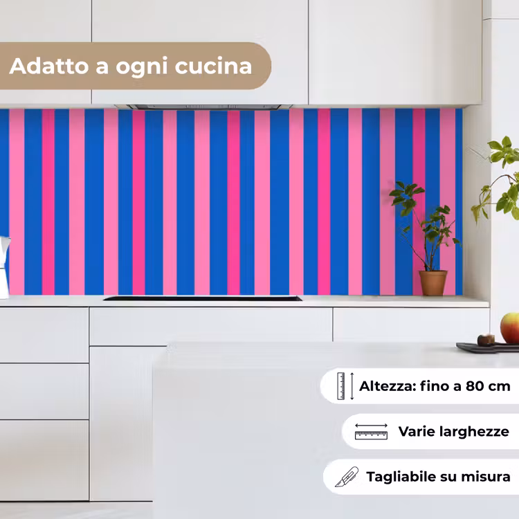 Schienale cucina - Moderno - Ottico - Rosa — 7