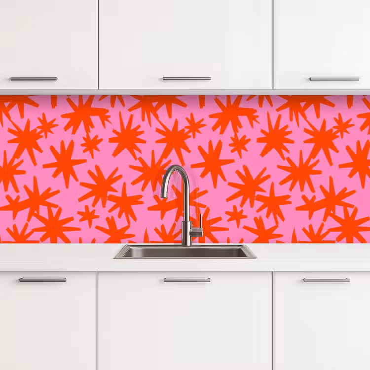 Schienale cucina - Moderno - Stelle - Rosa — 4