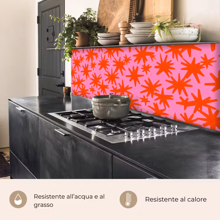 Schienale cucina - Moderno - Stelle - Rosa — 5