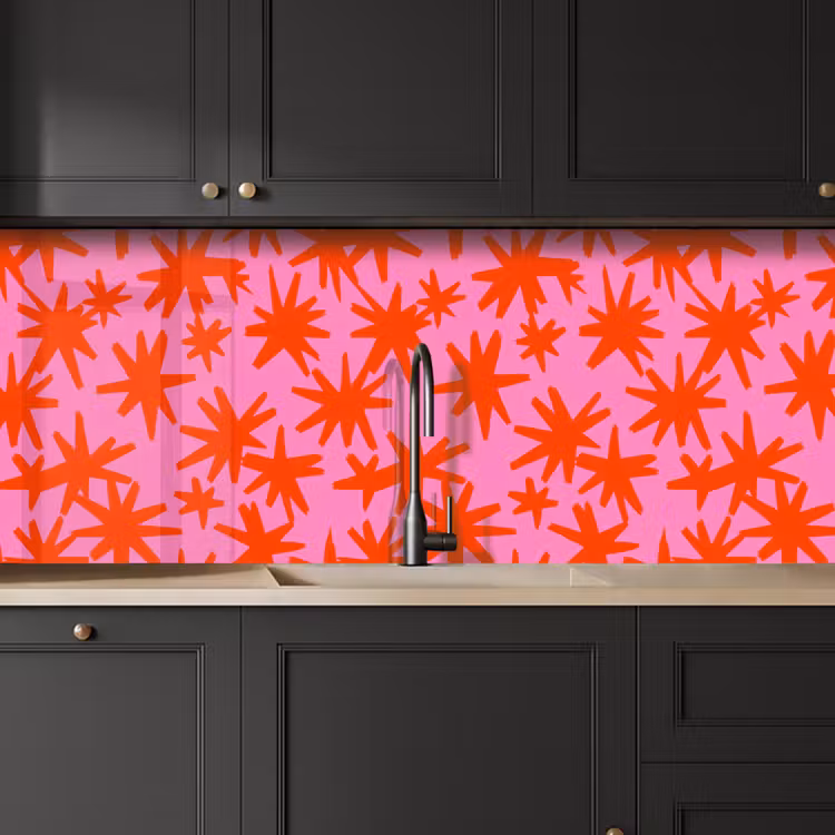Schienale cucina - Moderno - Stelle - Rosa — 6