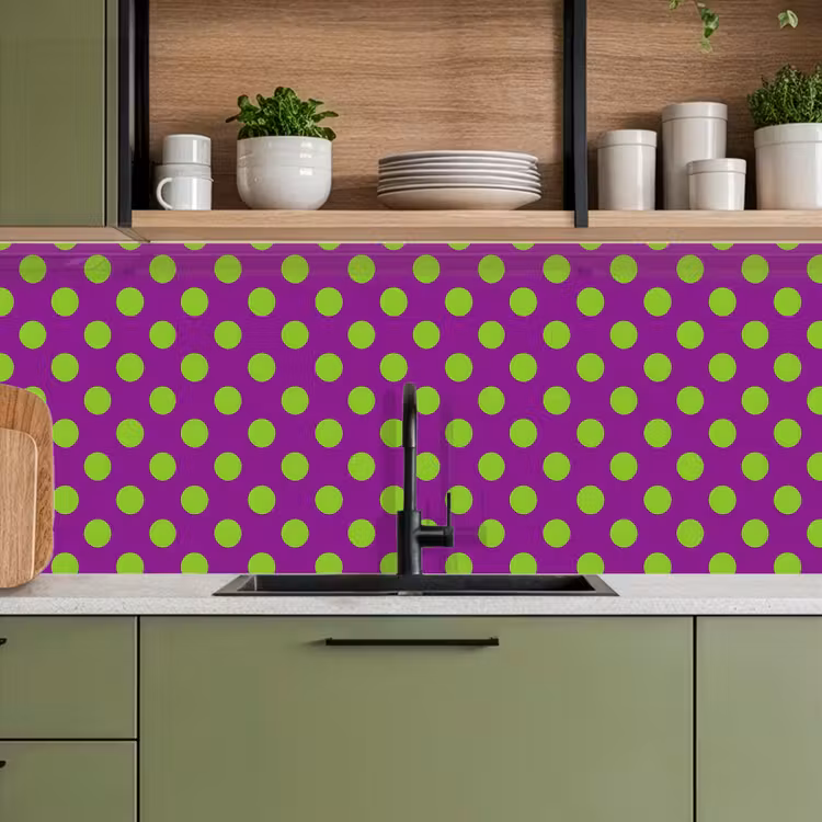 Schienale cucina - Pois - Classico - Verde — 8