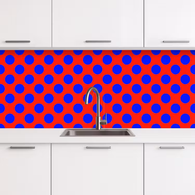 Schienale cucina - Puntini - Classico - Rosso — 4