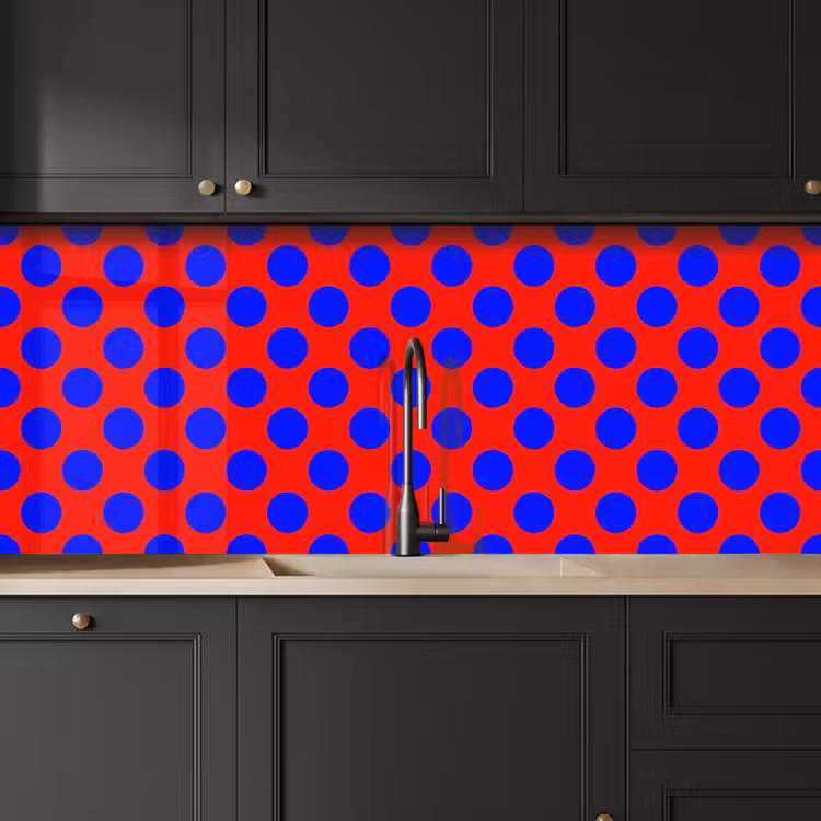 Schienale cucina - Puntini - Classico - Rosso — 6