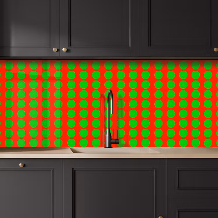 Schienale cucina - Puntini - Motivo - Verde — 6