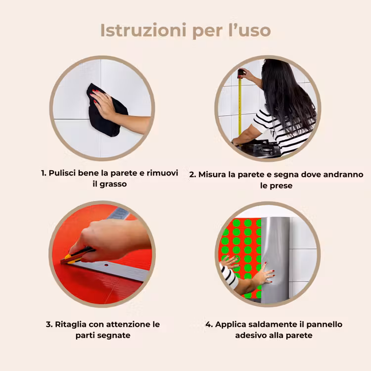 Schienale cucina - Puntini - Motivo - Verde — 9