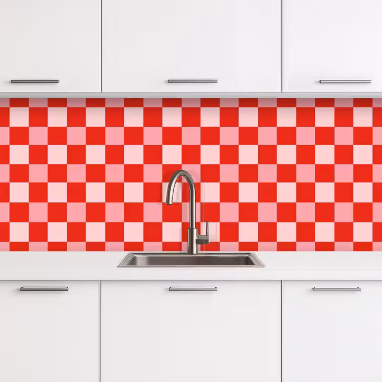 Schienale cucina - Quadrato - Classico - Rosso — 4