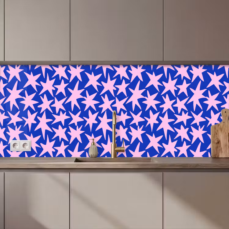 Schienale cucina - Moderno - Stelle - Blu — 1