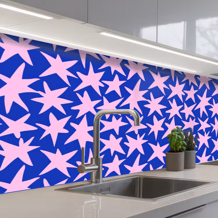 Schienale cucina - Moderno - Stelle - Blu — 2