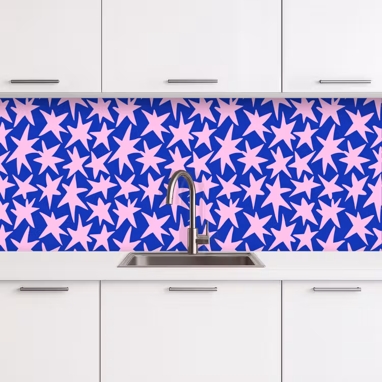 Schienale cucina - Moderno - Stelle - Blu — 4