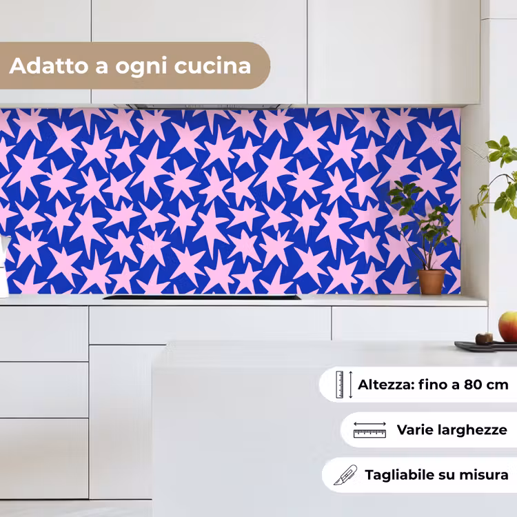 Schienale cucina - Moderno - Stelle - Blu — 7