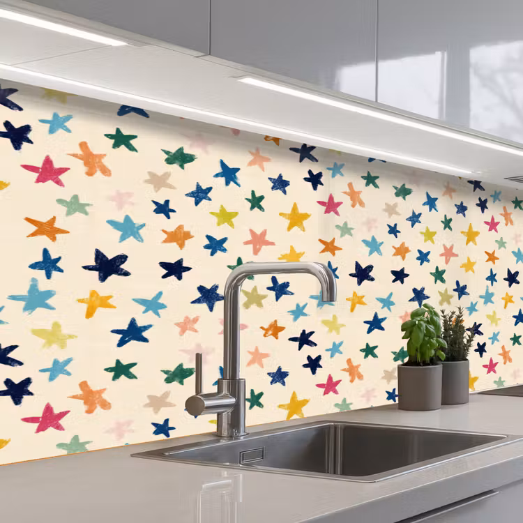 Schienale cucina - Motivo - Stelle - Colorato — 2